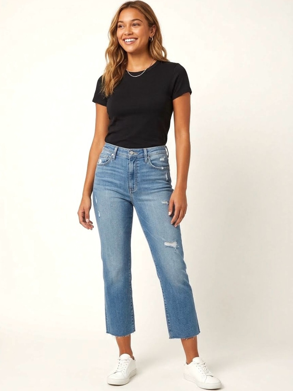 Joe's Jeans Flawless High Rise Bootcut Distressed Blue Denim Jeans, Size 30, NWT